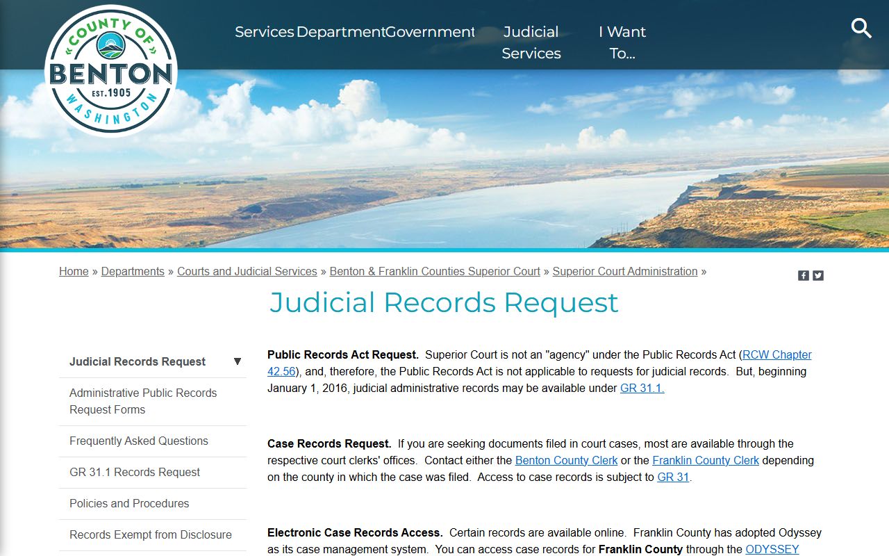 Benton County public records request system