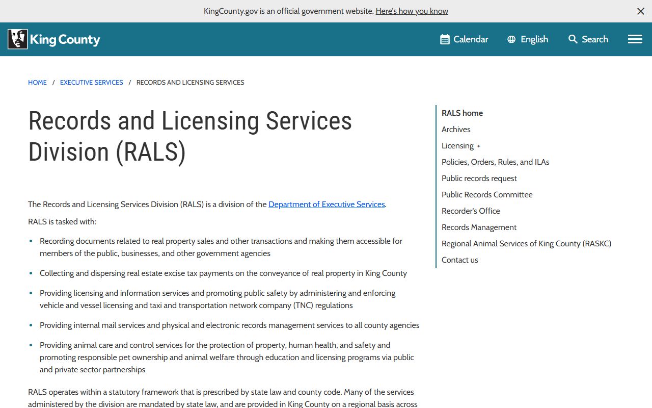 King County criminal history records