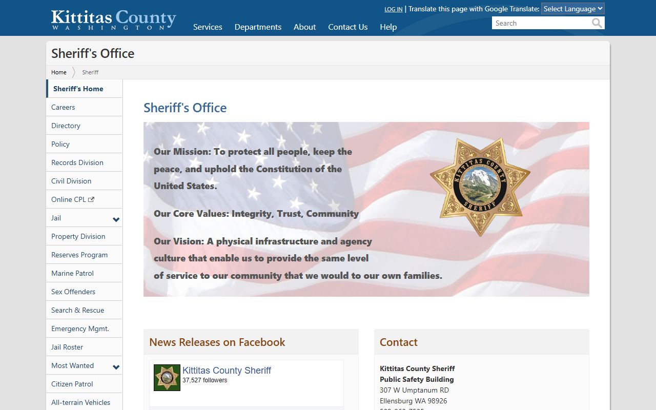 Kittitas County criminal history records