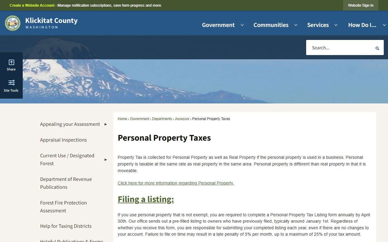 Klickitat County Sheriff criminal history records