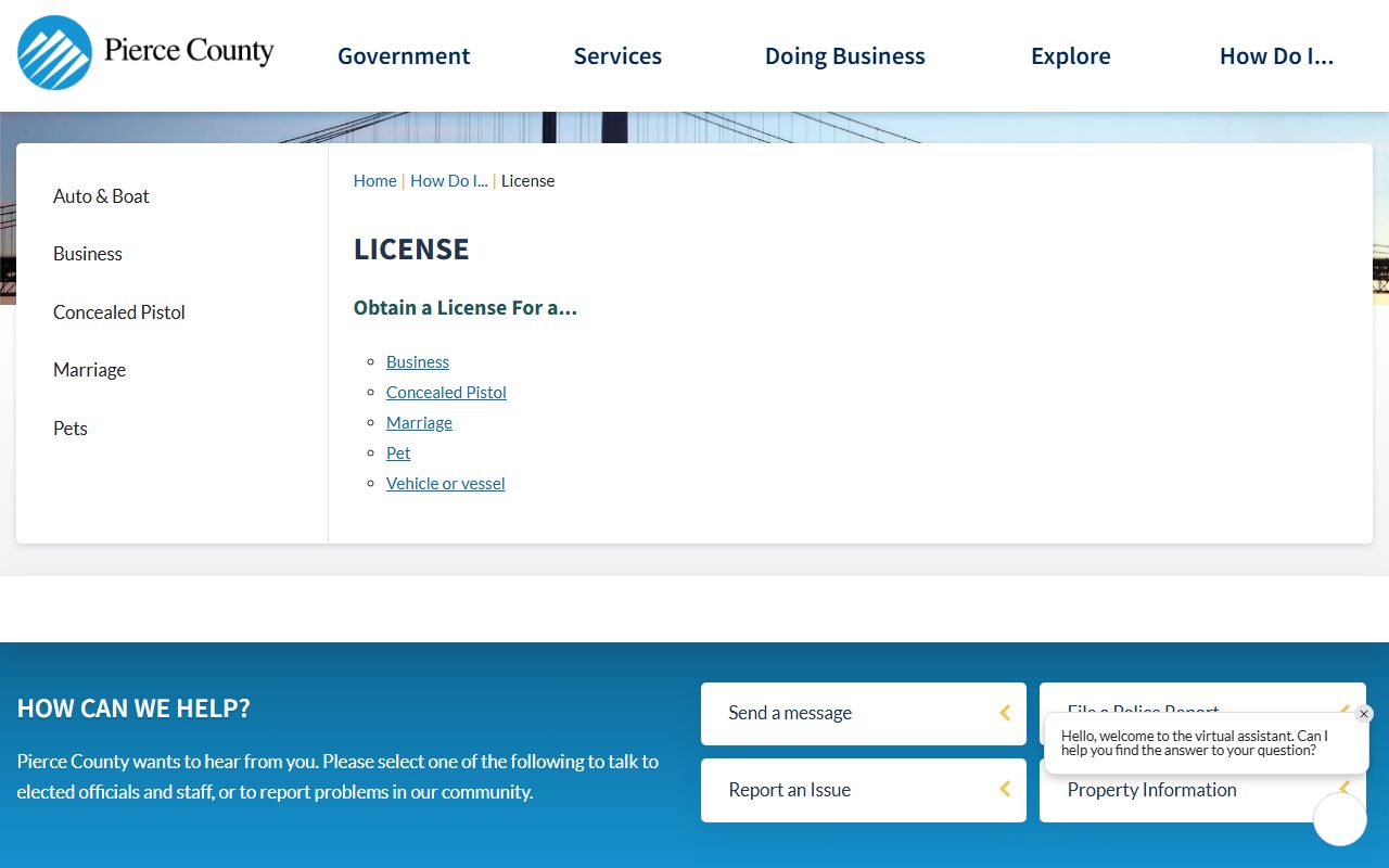 Pierce County public records portal