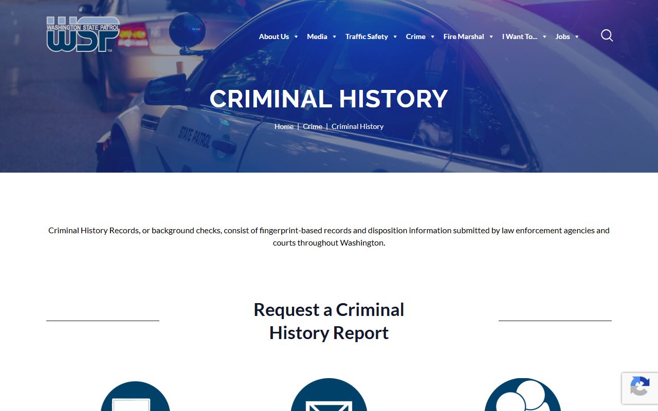 Washington State Patrol criminal history records